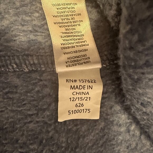 Eddie Bauer Radiator Fleece Long Full Zip Jacket Light Blue Women's Size Medium - Picture 7 of 7